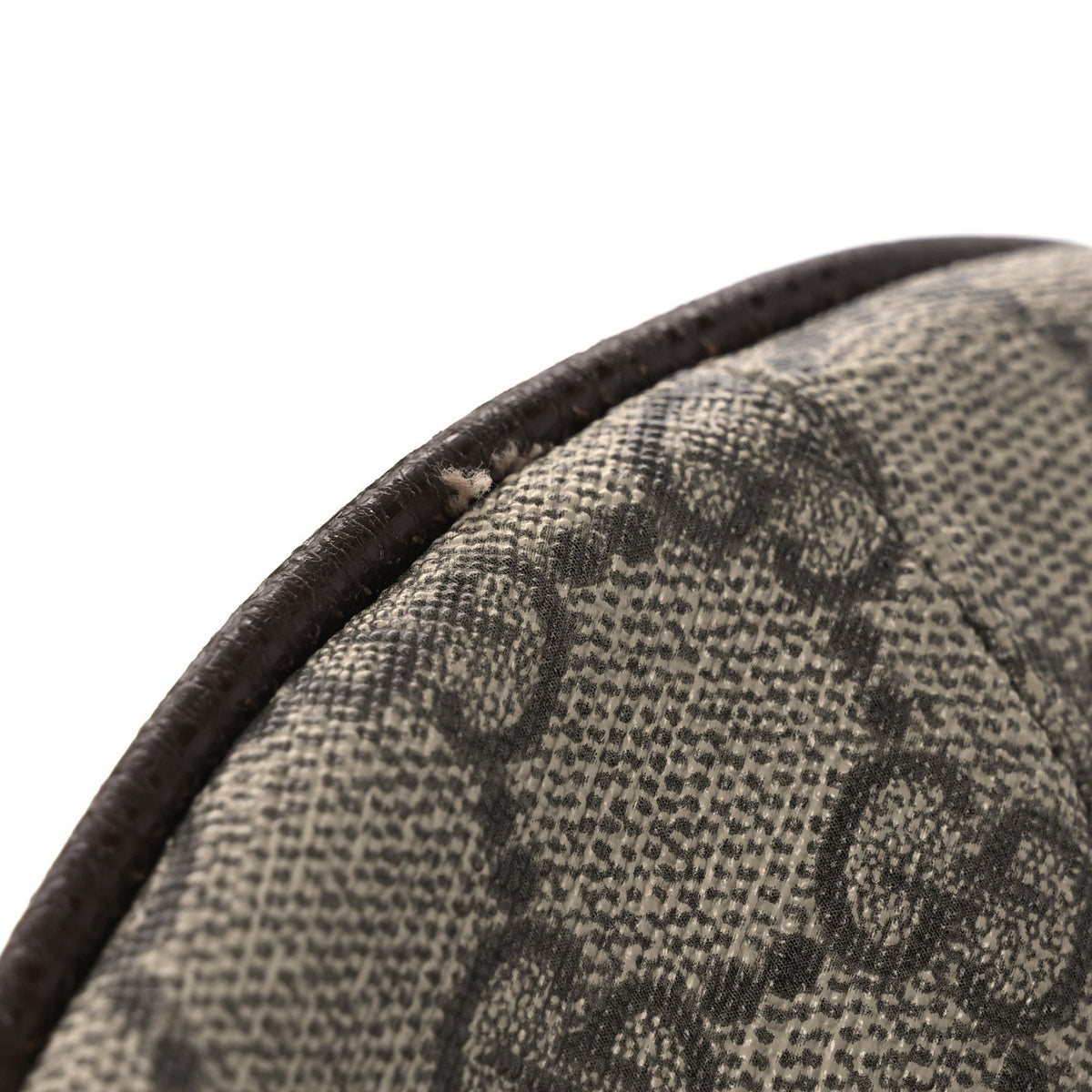 GG Supreme Monogram Web Small Ophidia Half Moon Hobo Brown