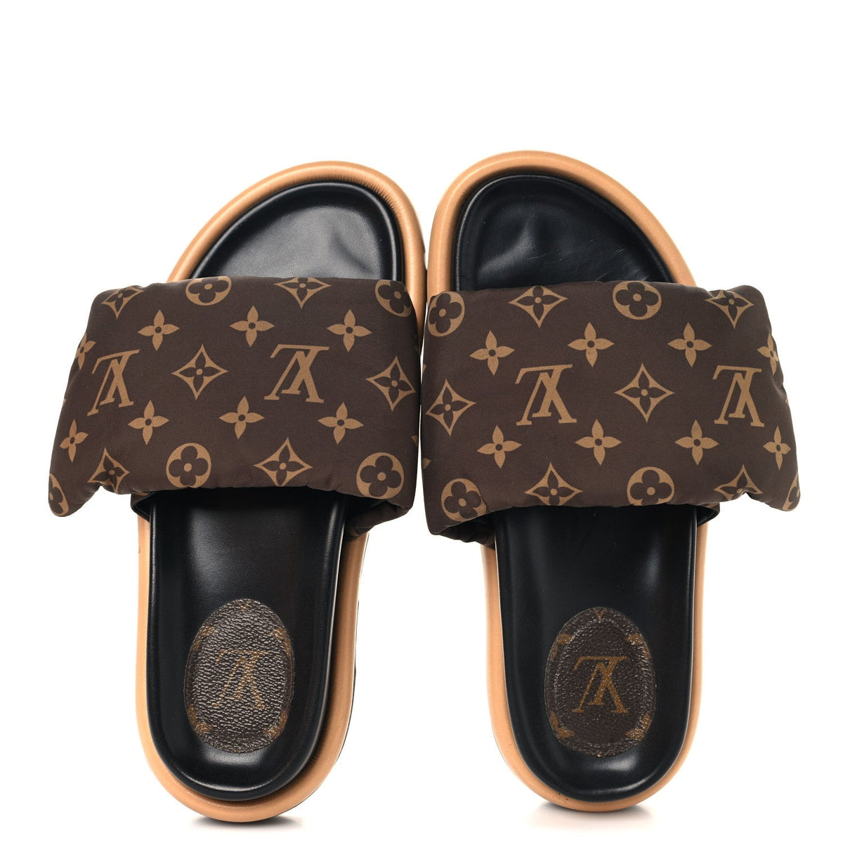 Nylon Monogram Pool Pillow Comfort Mule 40 Cacao Brown