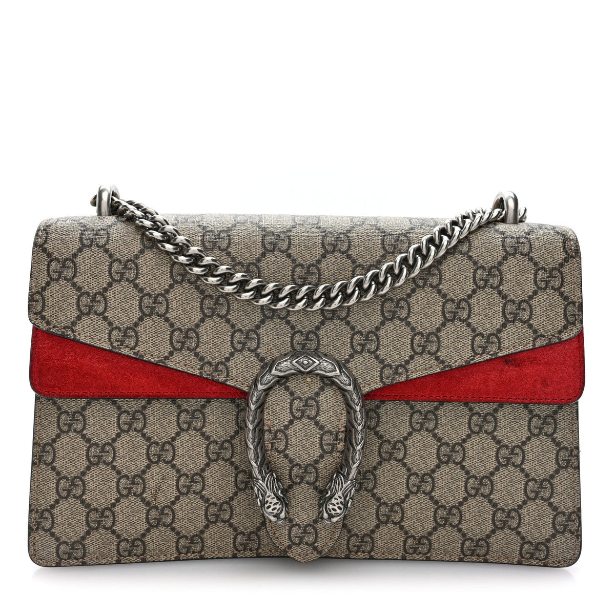 GG Supreme Monogram Small Dionysus Shoulder Bag Red