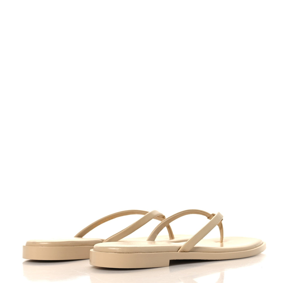 Goatskin CC Times Square Thong Sandals 37.5 Beige