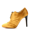 Velvet CC Lace Up Ankle Boots 39 Gold