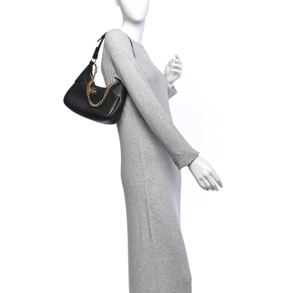 Goatskin Small Aphrodite Shoulder Bag Black