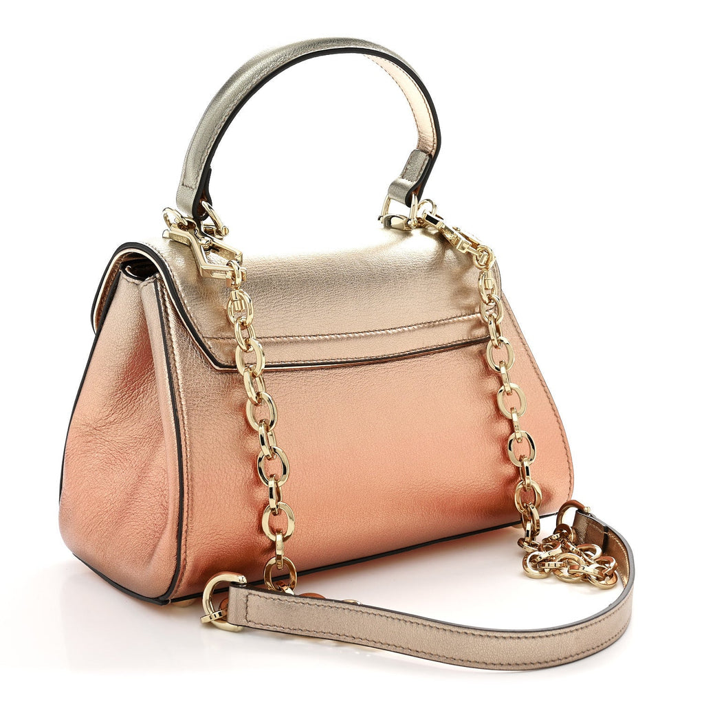 Metallic Mini Horsebit 1955 Top Handle Flap Bag Multicolor