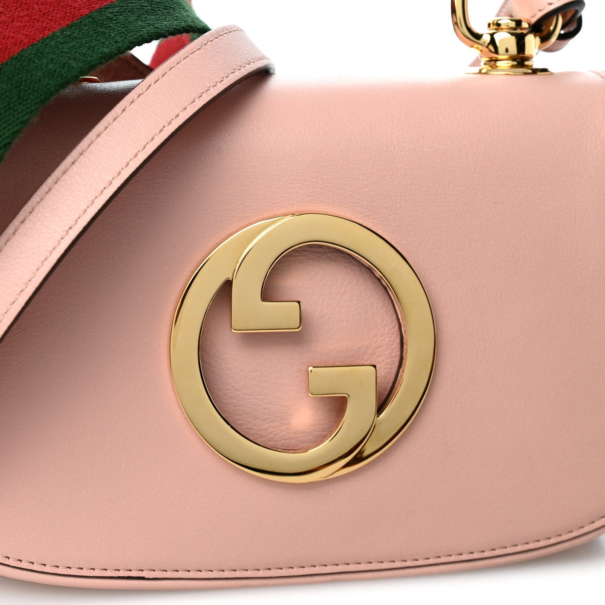 Roxy Calfskin Web Mini Blondie Shoulder Bag Powder Pink