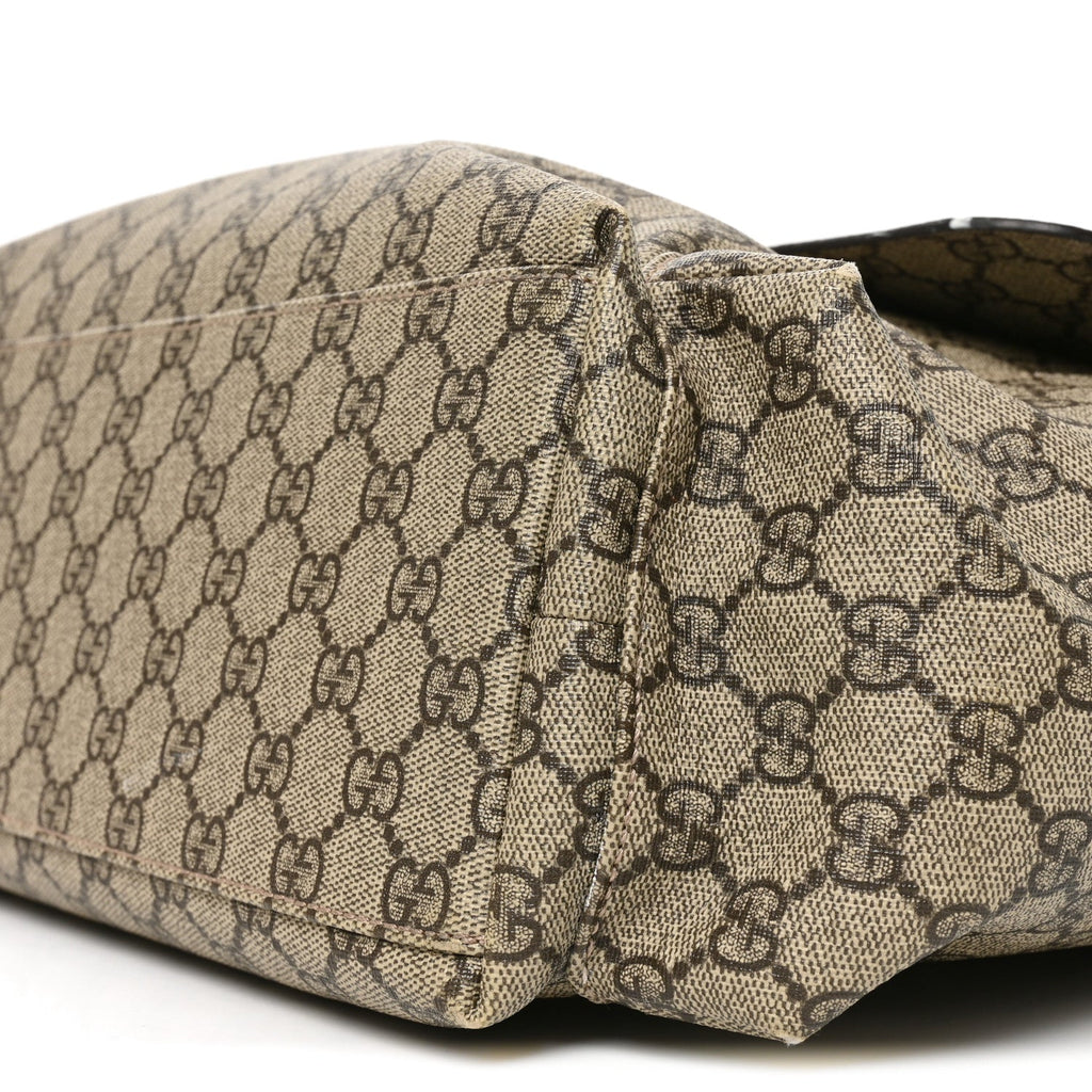 GG Plus Monogram Messenger Diaper Bag Dark Brown