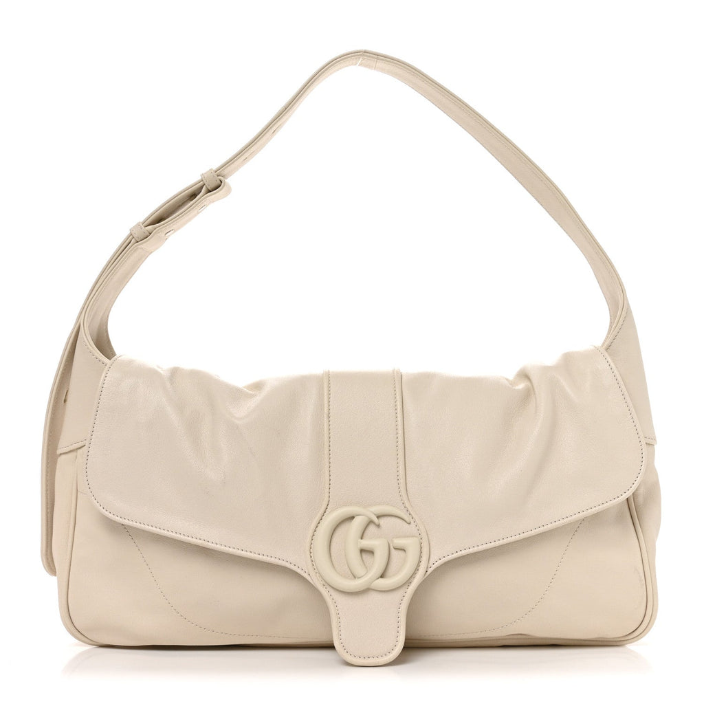 Goatskin Small GG Monochrome Aphrodite Shoulder Bag Mystic White