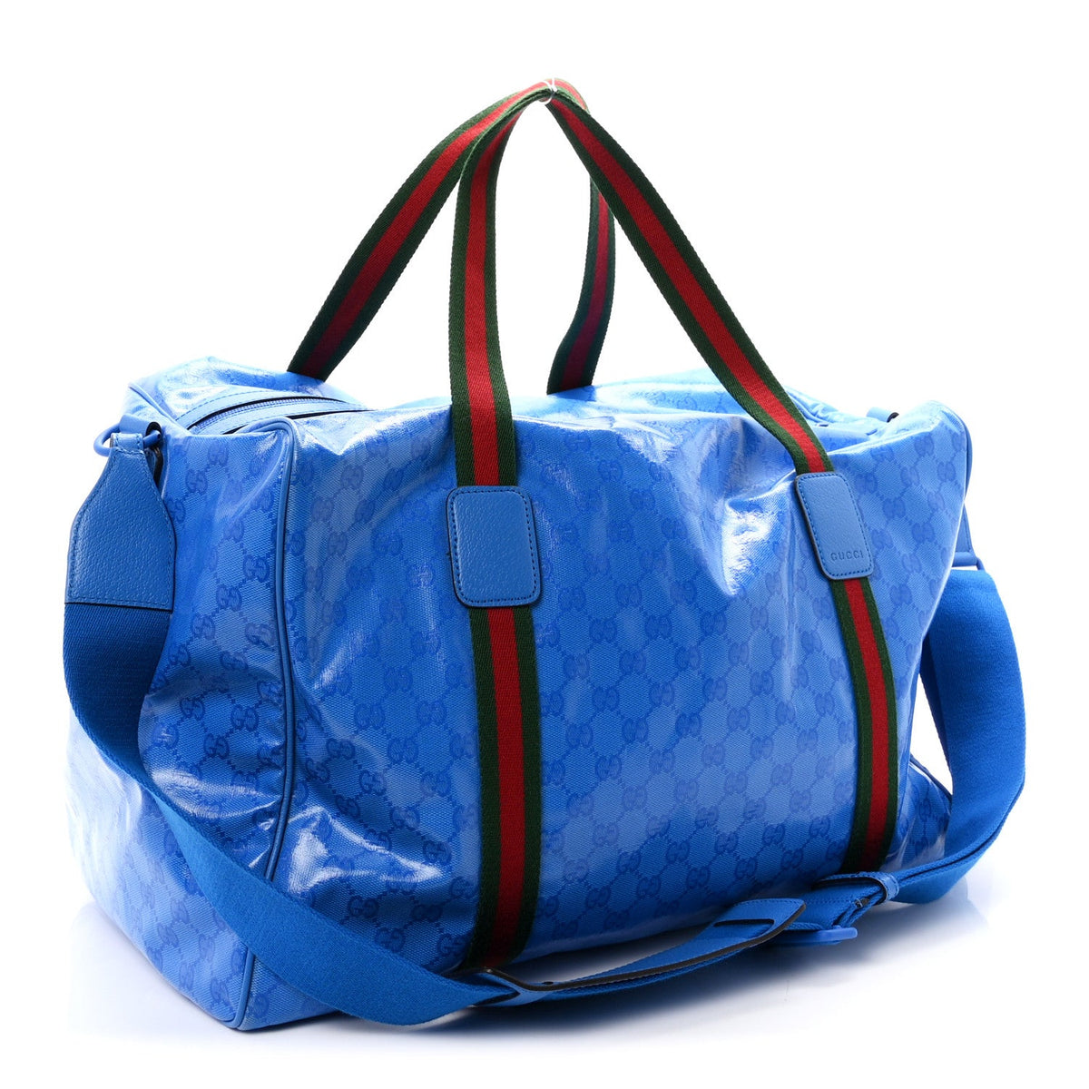 Crystal Monogram Web Medium Duffle Bag Blue