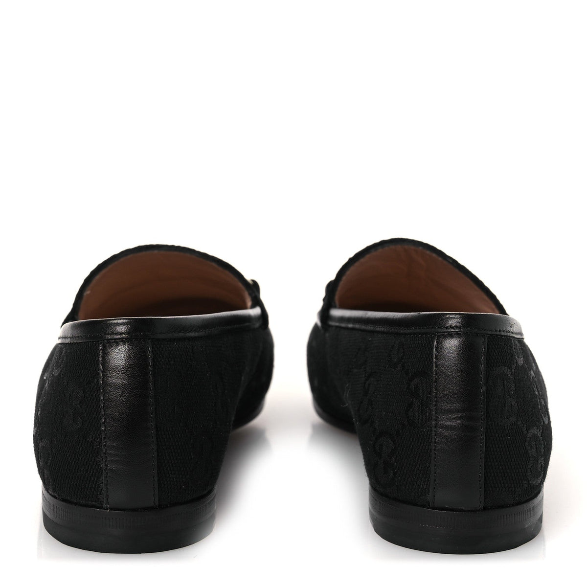 Monogram Jumbo GG Malaga Kid Horsebit Womens Jordaan Loafers 38 Black