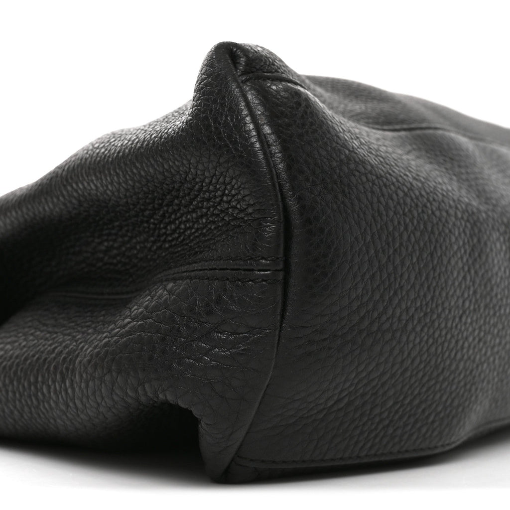 Pebbled Calfskin Medium Soho Chain Shoulder Bag Black