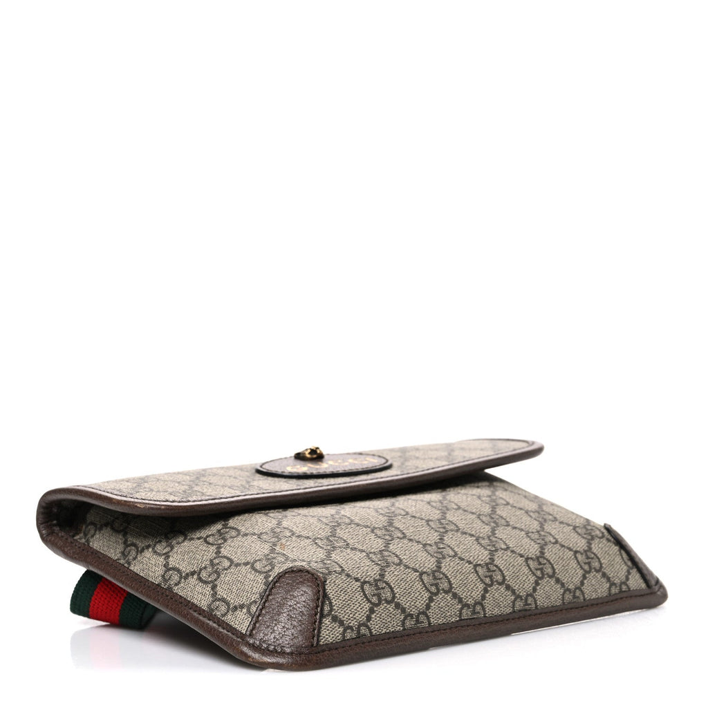GG Supreme Monogram Neo Vintage Web Belt Bag Brown