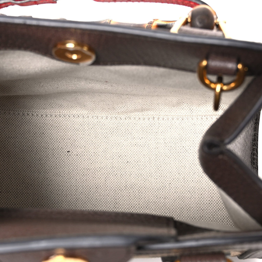 Monogram Jumbo GG Textured Dollar Calfskin Mini Diana Tote Bag Camel Ebony New Acero Pomegranate Red