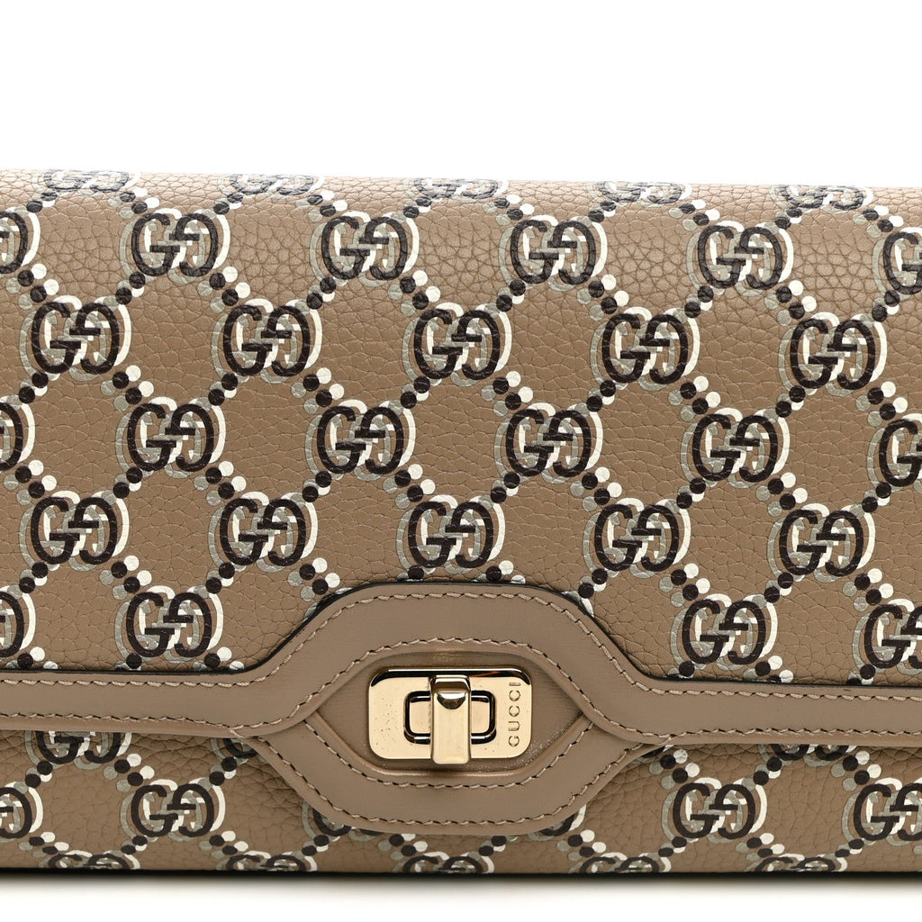 GG Shadow Monogram Small Luce Shoulder Bag Beige