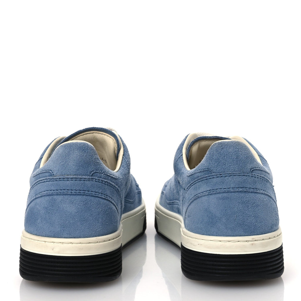 Suede Calfskin Womens CC Sneakers 40 Blue