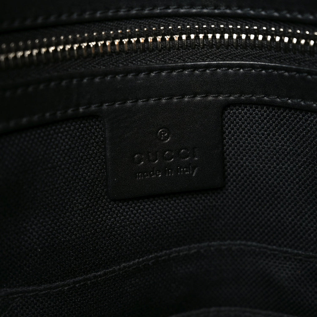 GG Supreme Monogram Appia Calfskin Web Briefcase Black