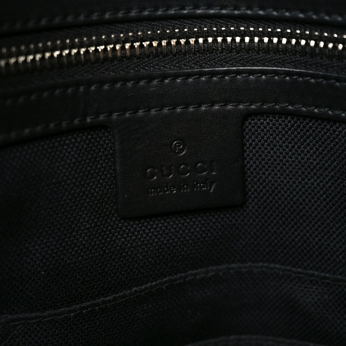 GG Supreme Monogram Appia Calfskin Web Briefcase Black