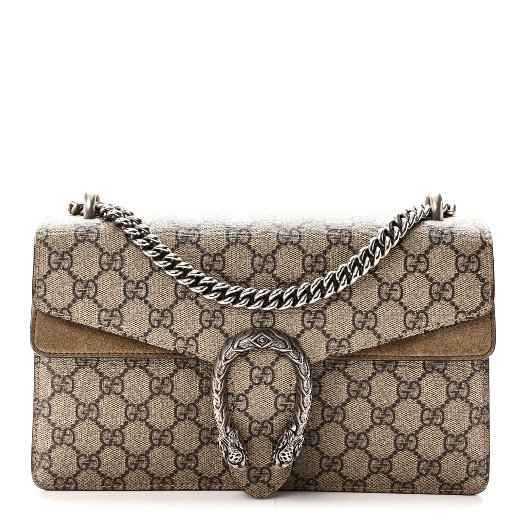 GG Supreme Monogram Small Dionysus Shoulder Bag Taupe