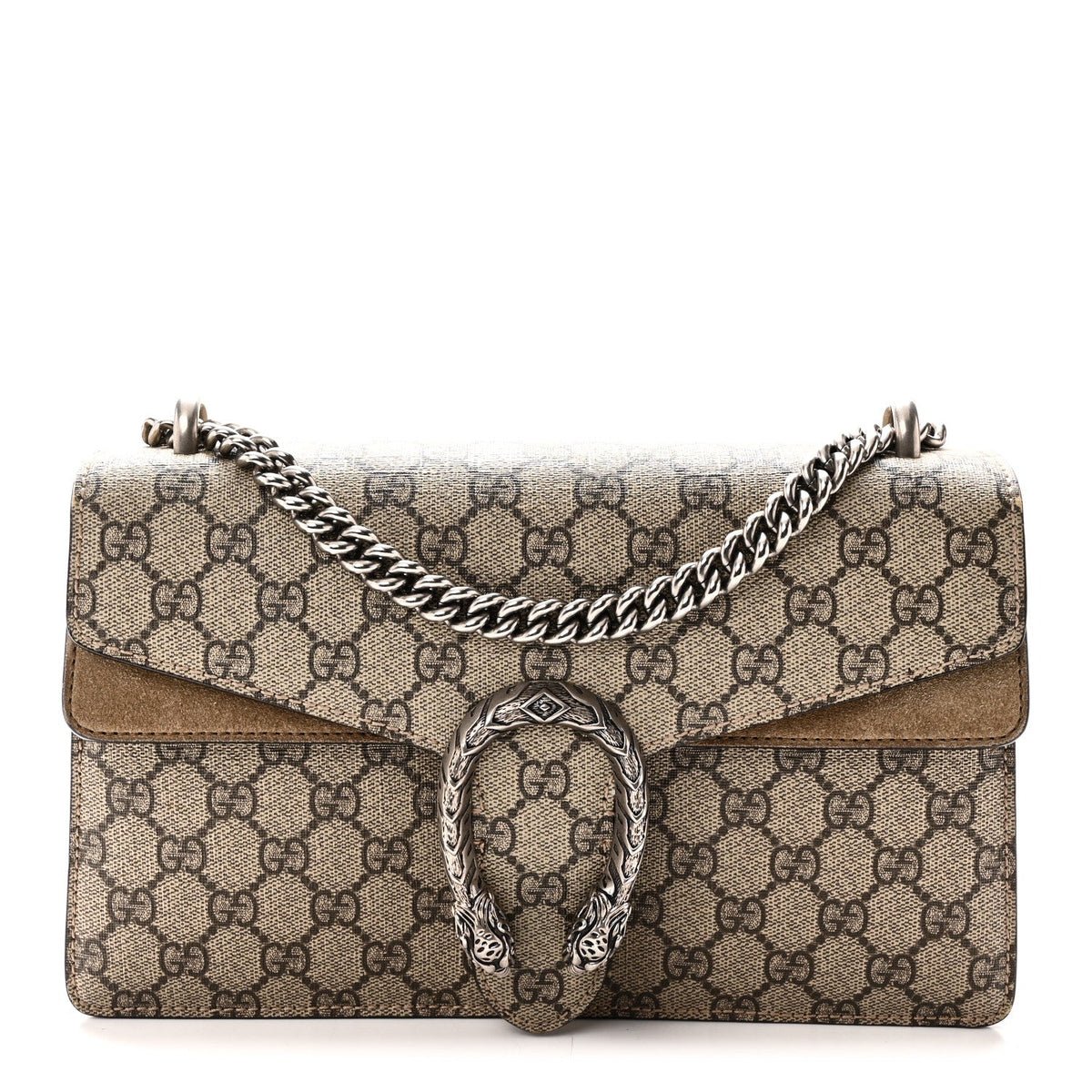 GG Supreme Monogram Small Dionysus Shoulder Bag Taupe