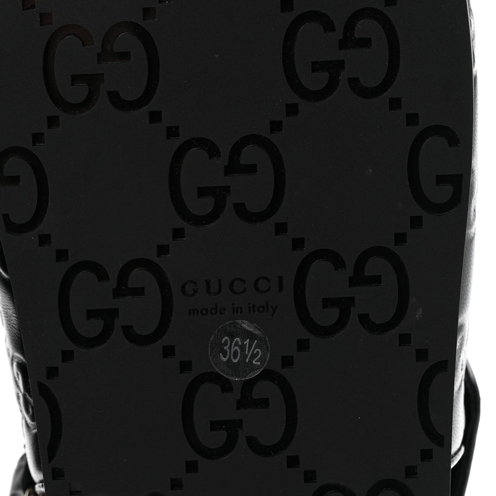 Guccissima GG Embossed Womens Sandals 36.5 Black