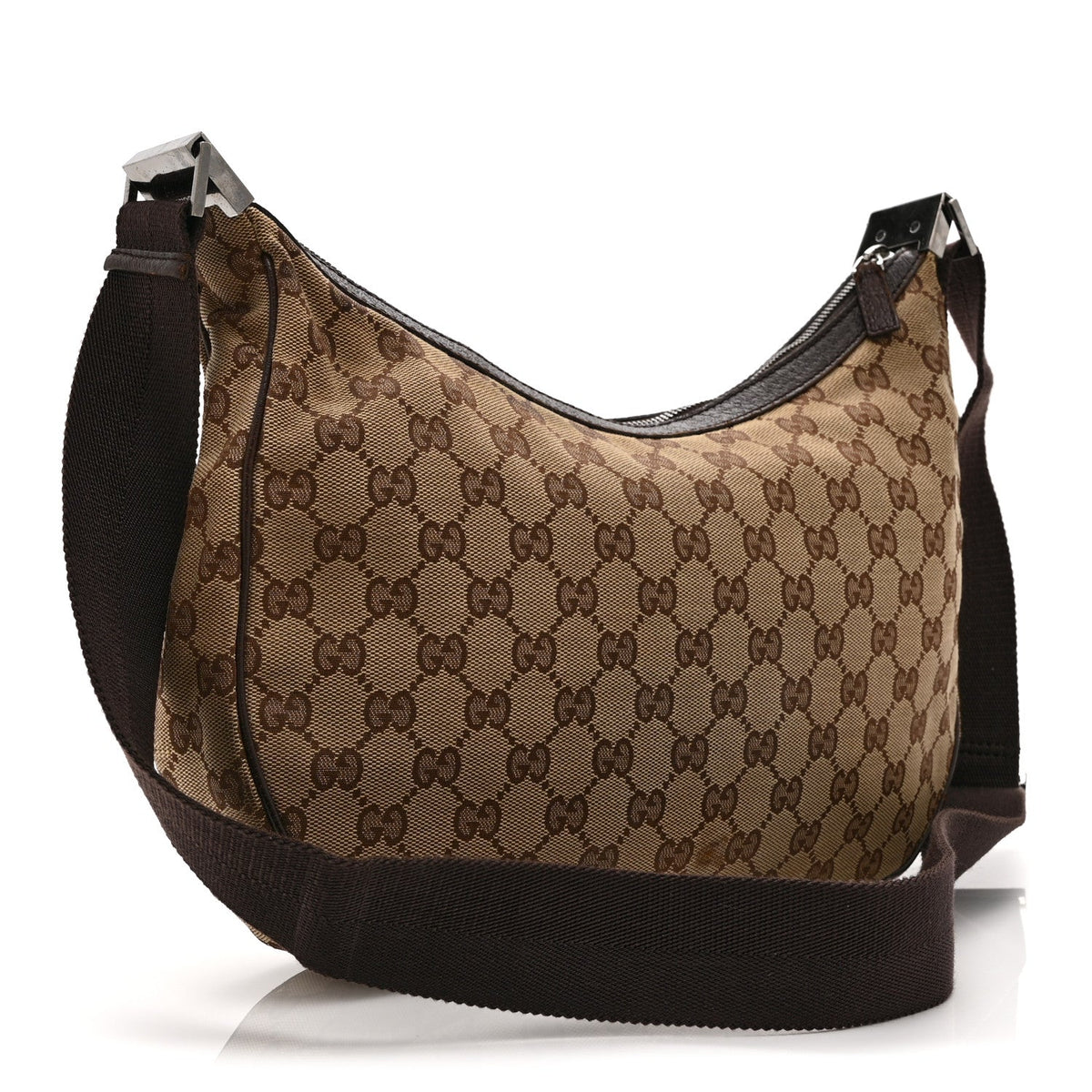 Monogram Medium Half Moon Hobo Dark Brown