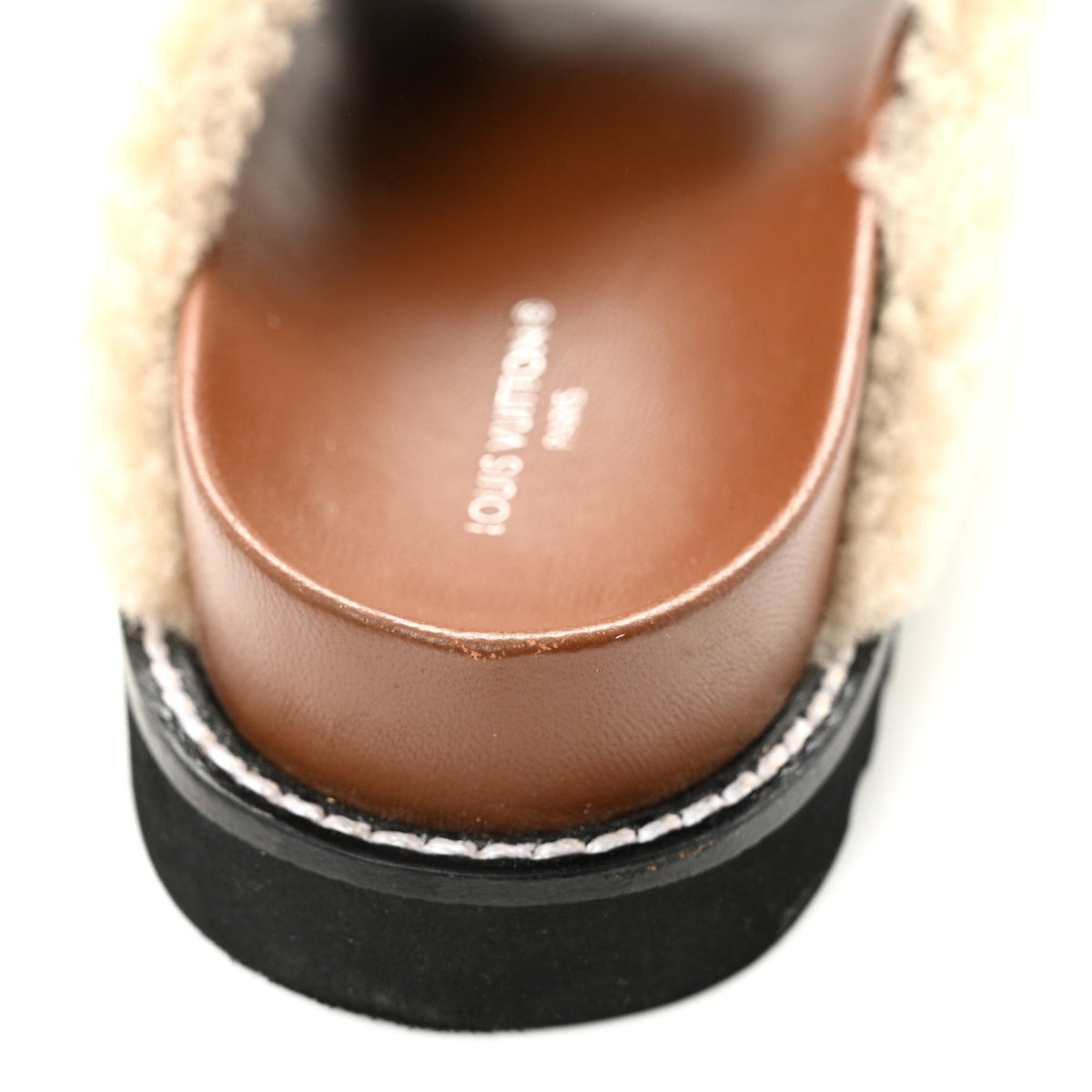 Shearling Paseo Flat Comfort Mule 37 Brown
