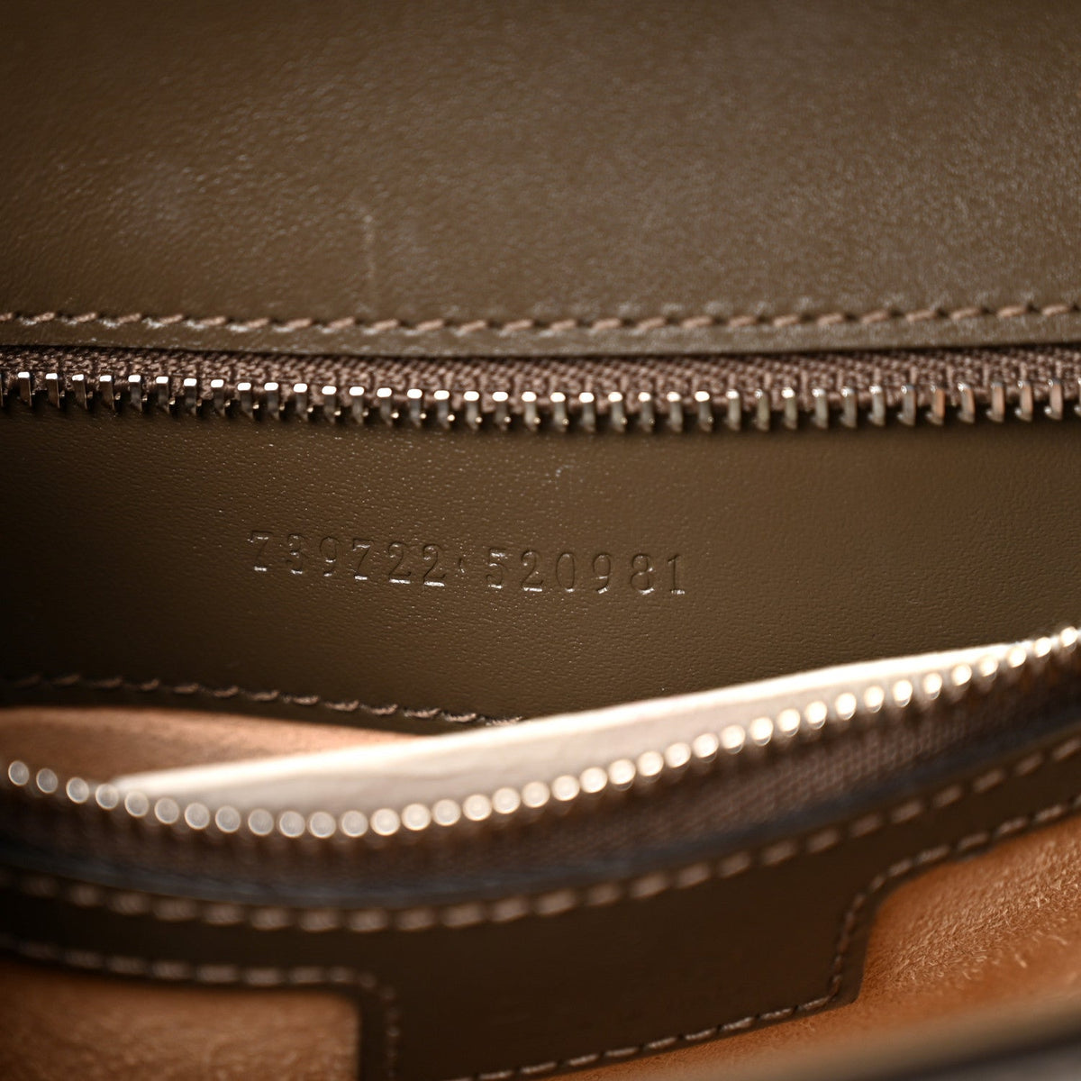 Senna Calfskin Petite GG Top Handle Shoulder Bag Brown