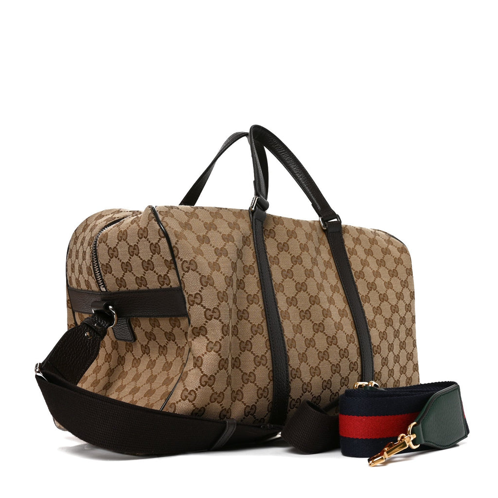 Monogram Dollar Calfskin Boston Duffle Bag Beige Ebony Testa di Moro Marrone Scuro