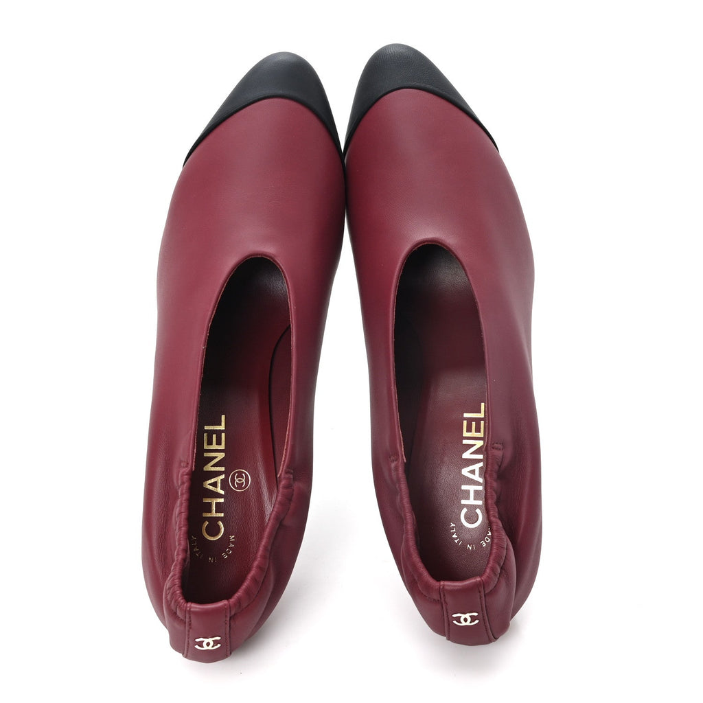 Lambskin Pumps  40 Burgundy Black