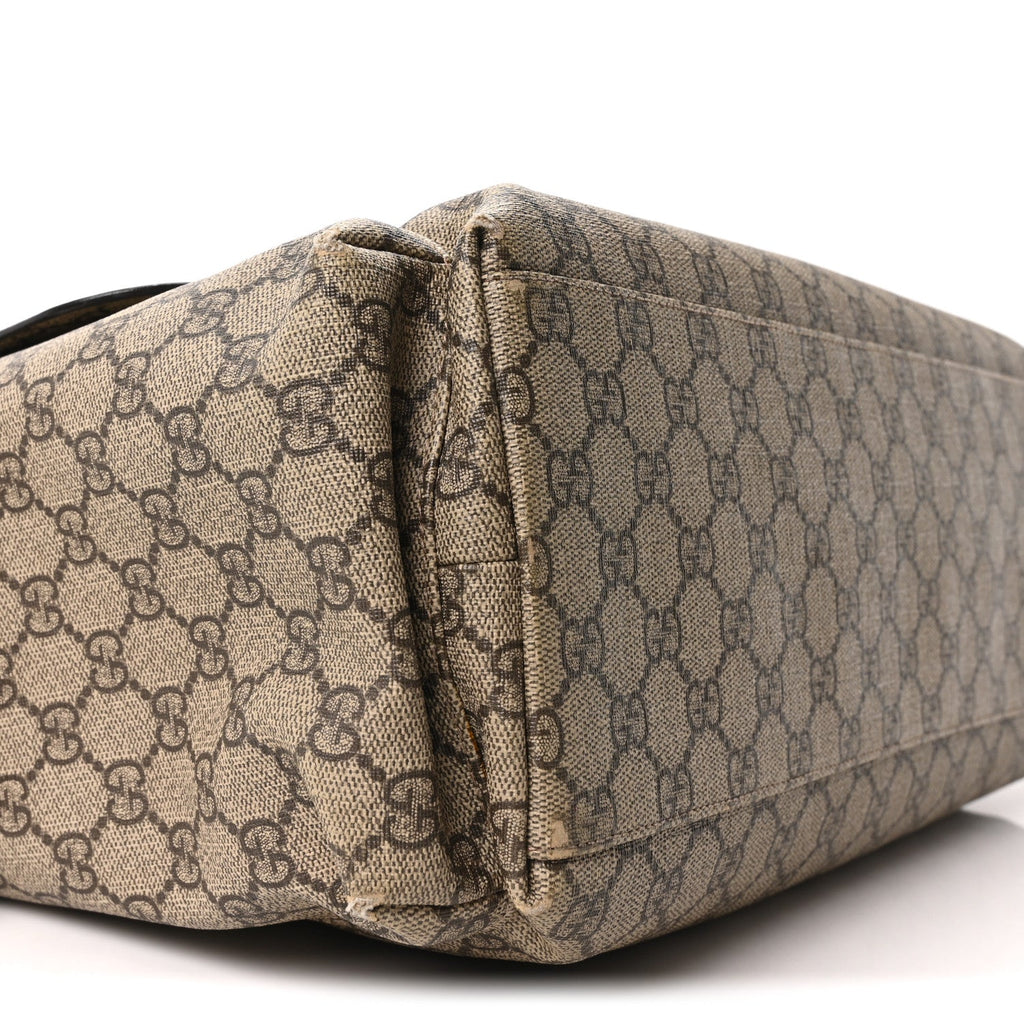 GG Plus Monogram Messenger Diaper Bag Dark Brown