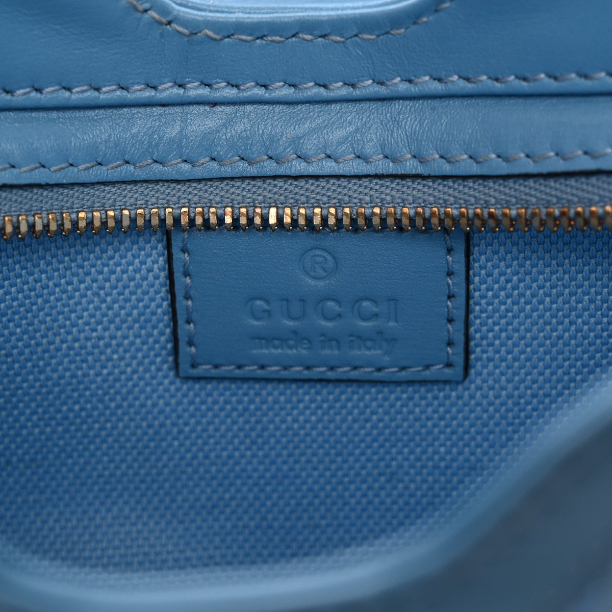 Calfskin Monogram Mini Moon Side Shoulder Bag Blue Blue Blue