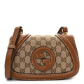 GG Supreme Monogram Calfskin Blondie Small Shoulder Bag Beige Brown