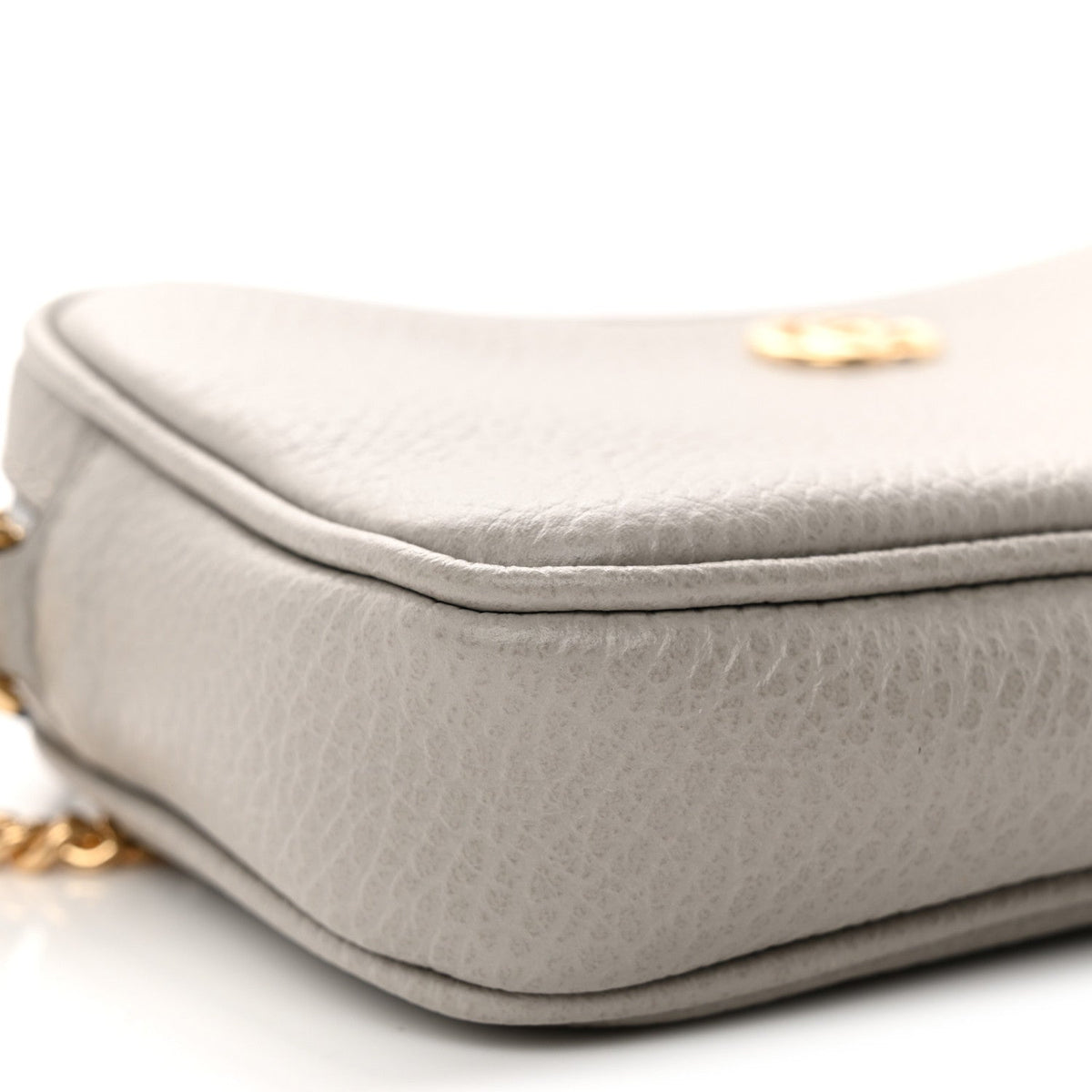 Dollar Calfskin Super Mini GG Marmont Chain Shoulder Bag Deep Grey