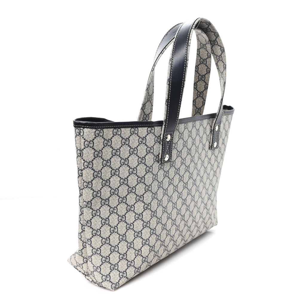 GG Plus Monogram Medium Signature Web Loop Tote Navy