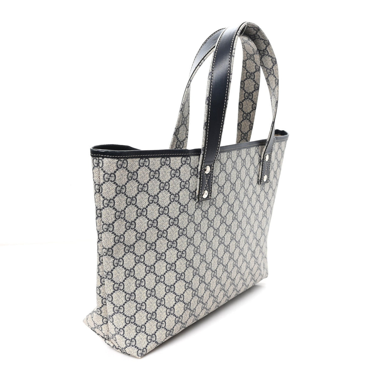 GG Plus Monogram Medium Signature Web Loop Tote Navy