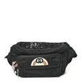 Nylon Retro Patch Convertible Belt Bag Black
