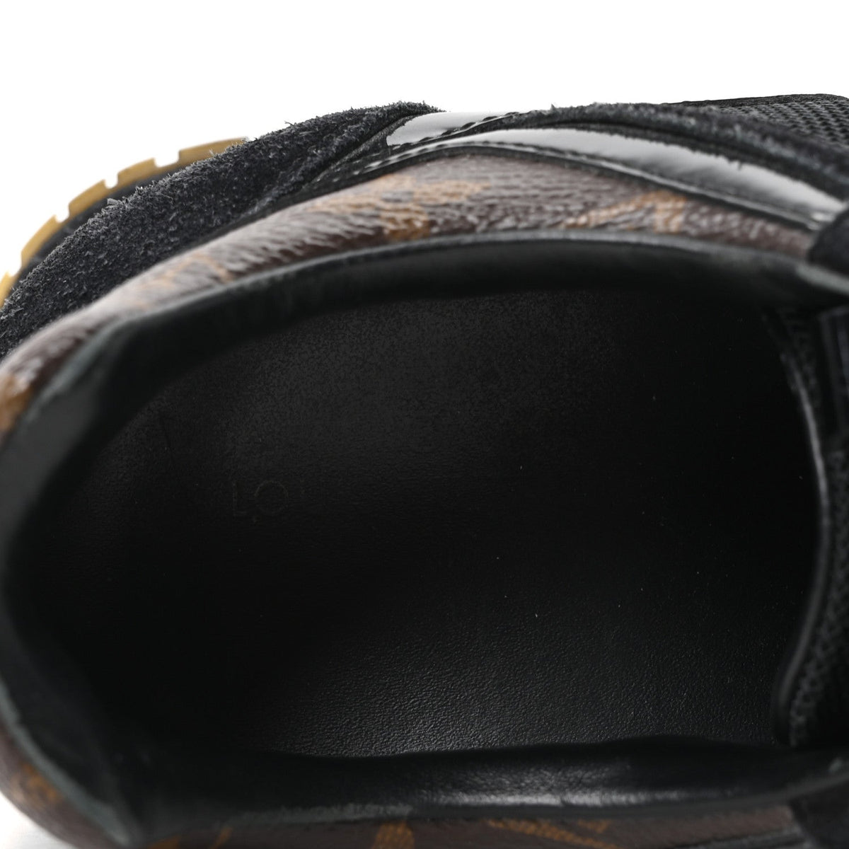 Suede Monogram Run Away Sneakers 36.5 Black