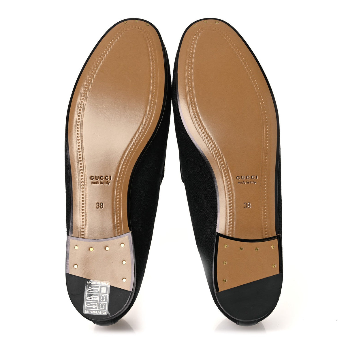 Monogram Jumbo GG Malaga Kid Horsebit Womens Jordaan Loafers 38 Black