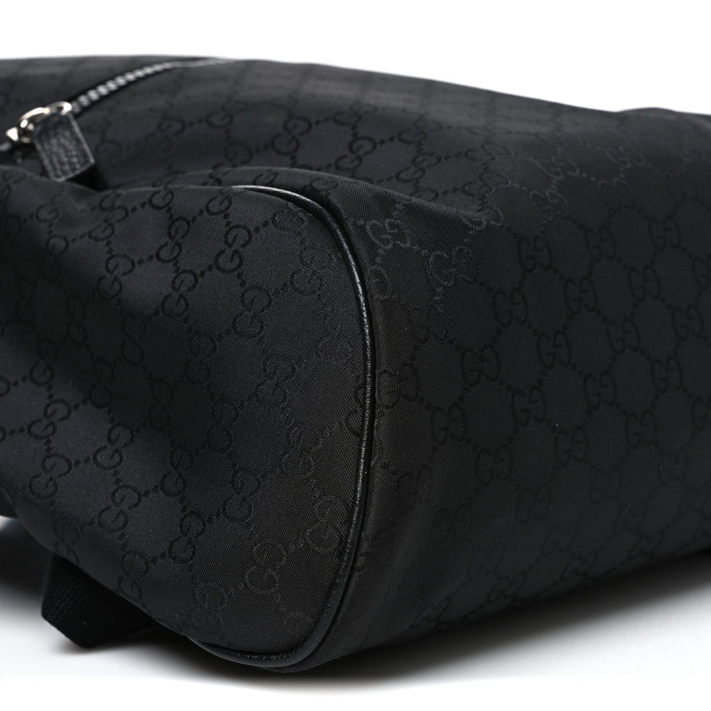 Nylon Monogram Slim Backpack Black