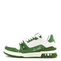 Calfskin Monogram Mens LV Trainer Sneakers 8.5 Green