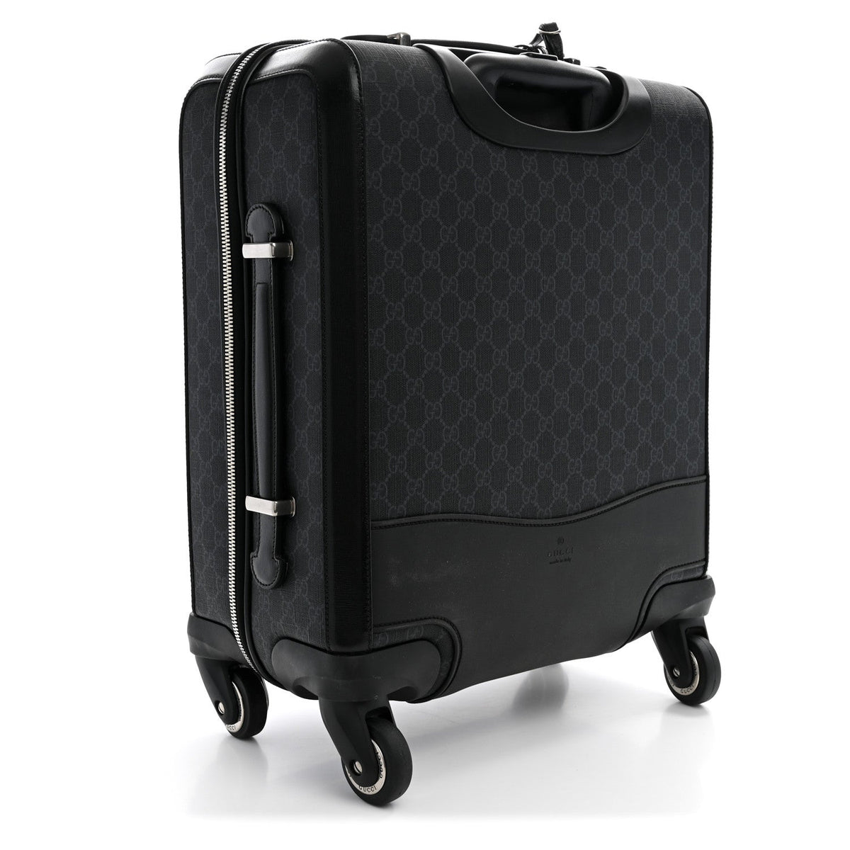 GG Supreme Monogram Azalea Calfskin Retro Interlocking G Small Savoy Cabin Trolley Beige Ebony Brown Sugar