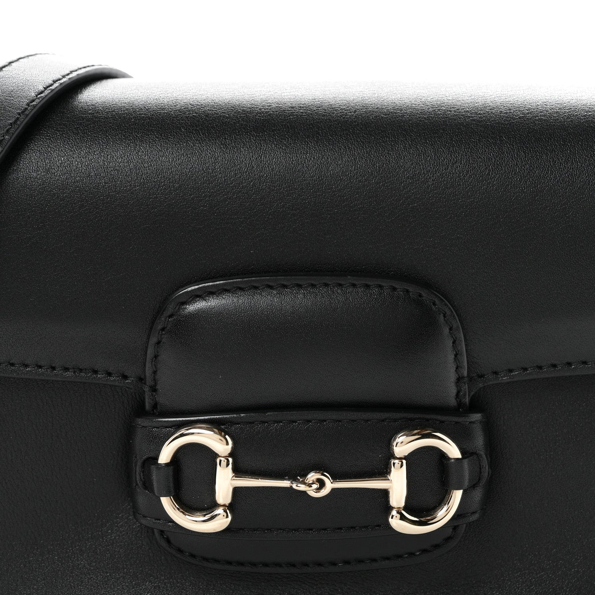 Arabella Calfskin Horsebit 1955 Shoulder Bag Black