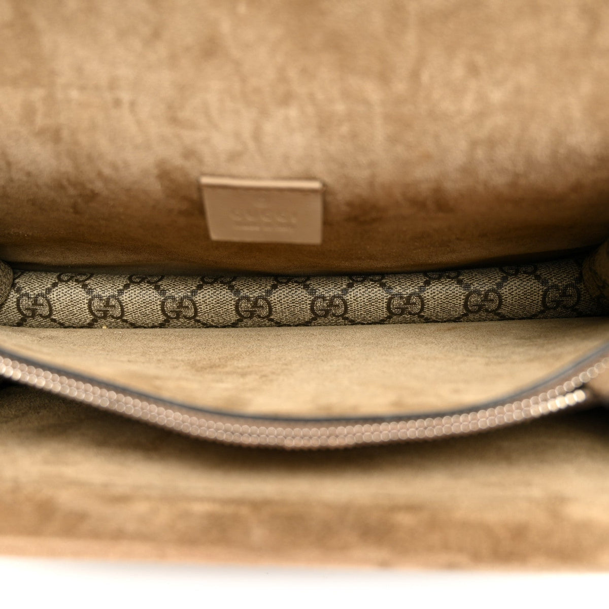 GG Supreme Monogram Small Dionysus Shoulder Bag Taupe