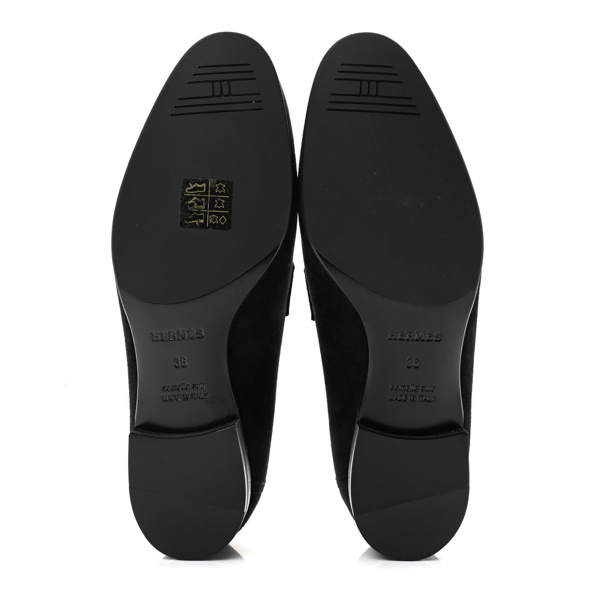 Suede Goatskin Paris Loafers 36 Black