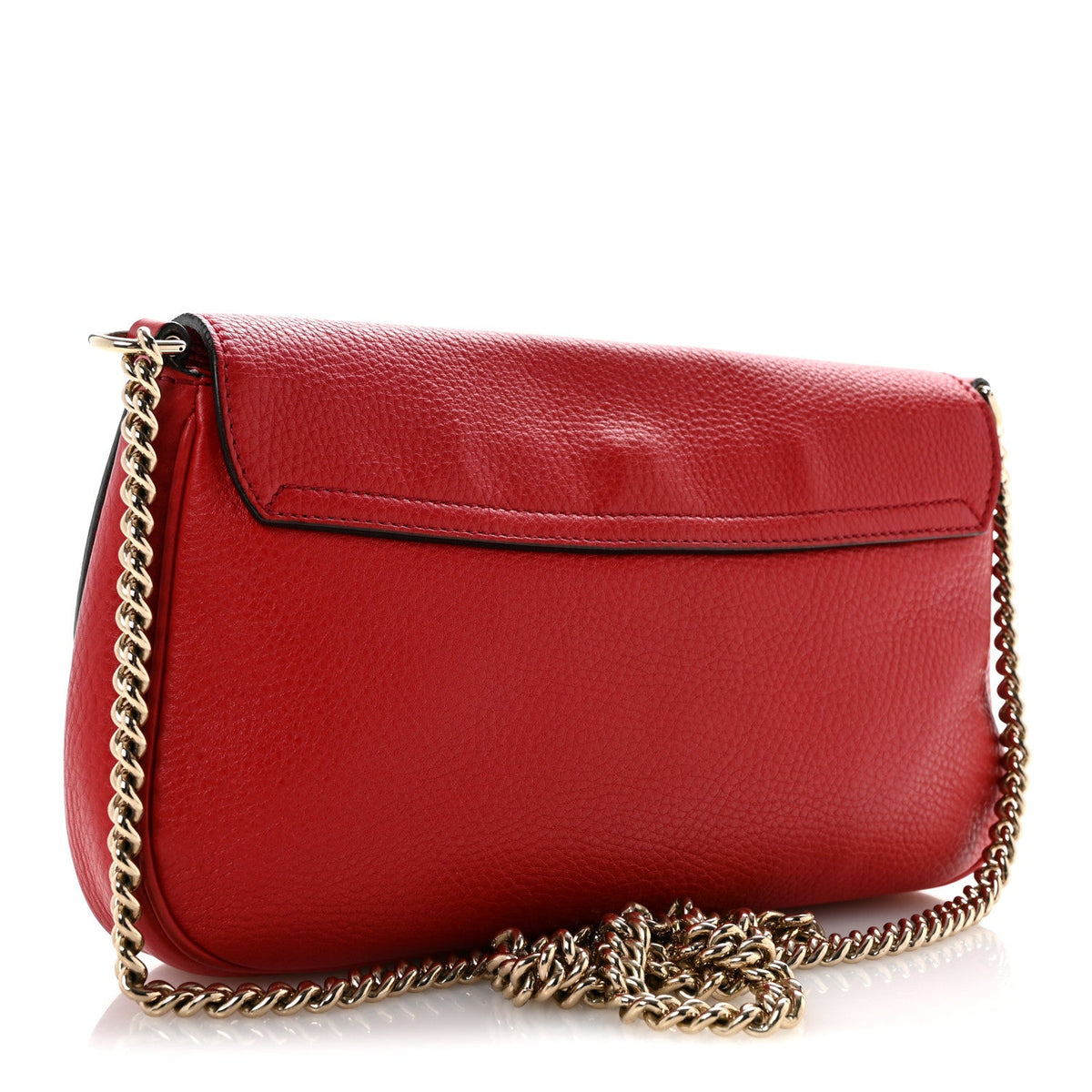 Pebbled Calfskin Medium Soho Flap Crossbody Tabasco Red
