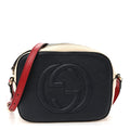 Dollar Calfskin Small Soho Disco Bag Blue Hibiscus Red Mystic White