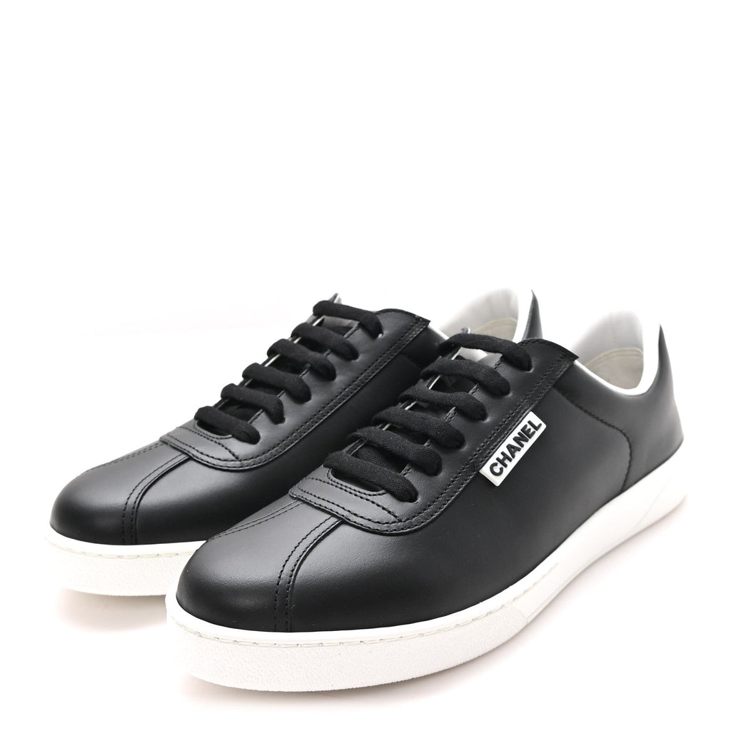 Calfskin CC Womens Sneakers 39.5 Black