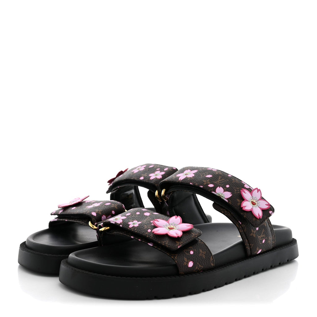 LV X TM Monogram LV Sunset Flat Comfort Mule 39 Sakura Brown