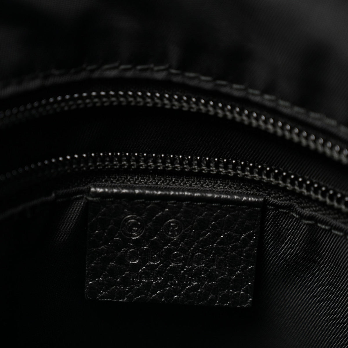 Nylon Monogram Double Buckle Flap Messenger Bag Black