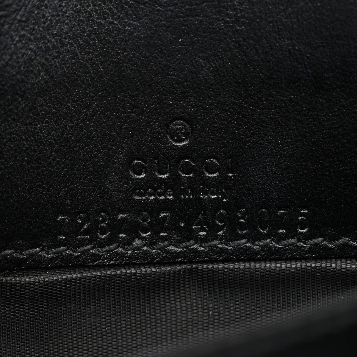 Calfskin GG Matelasse Chain Wallet Black