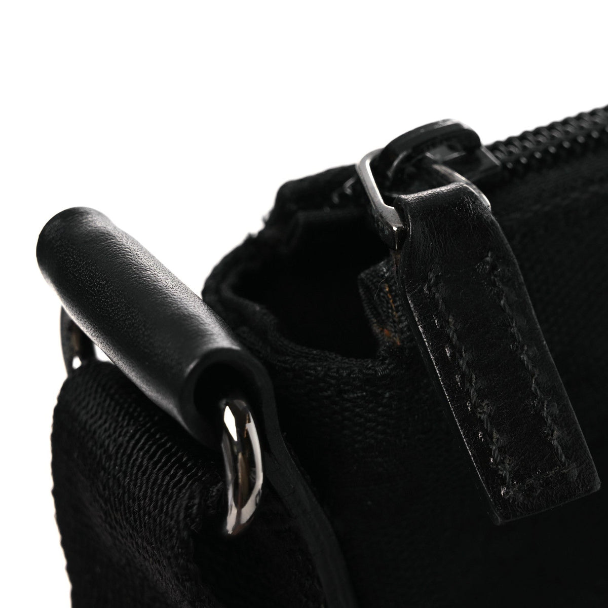 Monogram Calfskin Perforated Medium Flat Messenger Bag Black