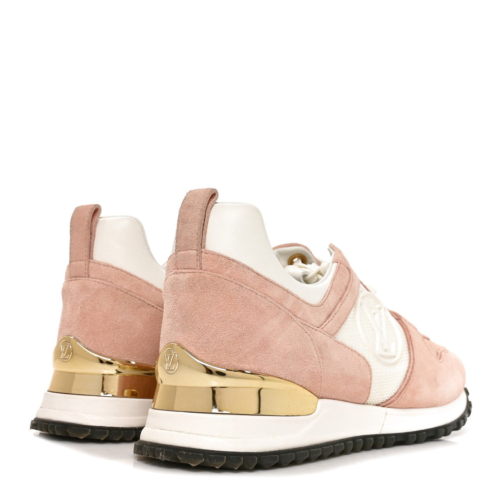Suede Calfskin Run Away Sneakers 38 Pink